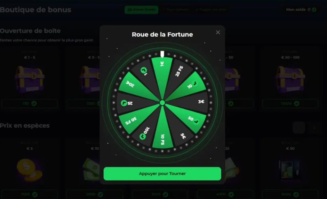 Roue de la fortune Betify